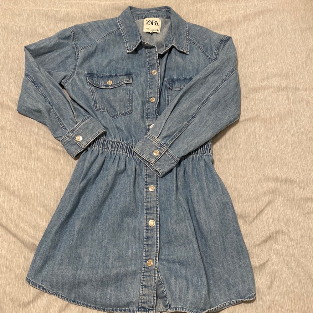 Zara quarter sleeves denim tunic